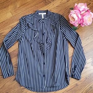 BCBG Generation Ruffled Button-down Size XS